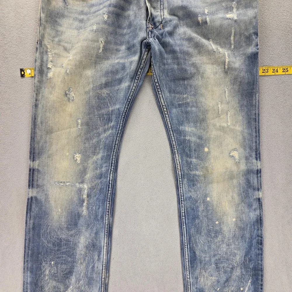 Diesel Jeans Mens 31x32 Blue Safado Regular Slim Straight Button Fly Italy 0886P